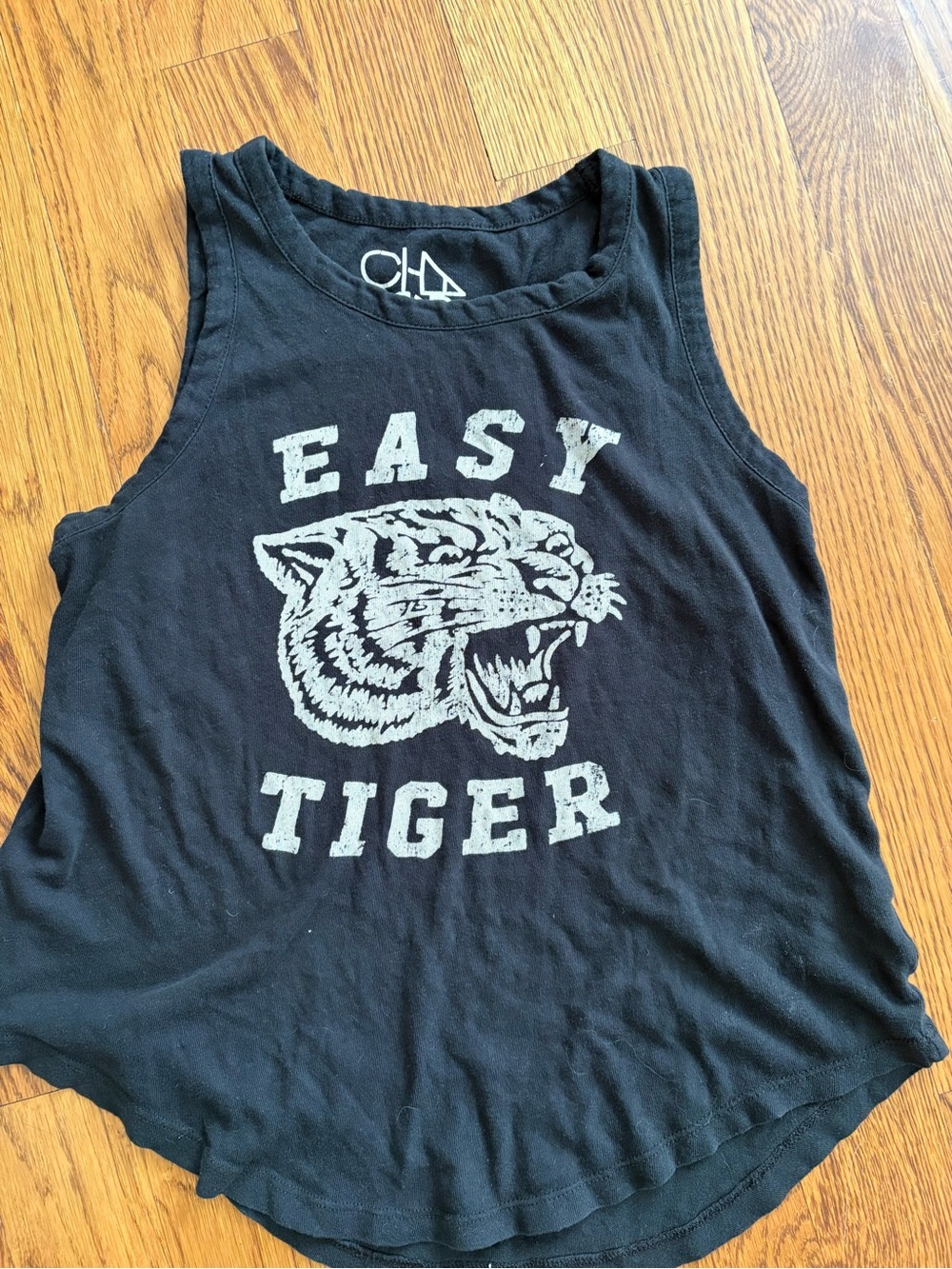 CHASER Easy Tiger Graphic Tank Top - Black